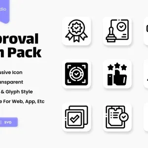 Approval Vector Set Icon Approval Vector Set Icon