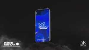 3D Smartphone on Rock with Smoke After Effects Template
