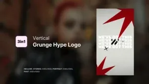 Grunge Hype Vertical Logo After Effects Template Grunge Hype Vertical Logo After Effects Template