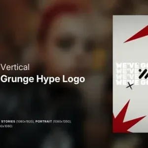 Grunge Hype Vertical Logo After Effects Template Grunge Hype Vertical Logo After Effects Template