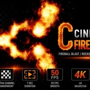 Cinematic Fireball Burst and Flame Effect Motion Graphics Cinematic Fireball Burst and Flame Effect Motion Graphics