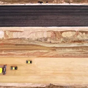 Drone Highway Construction and Paving Stock Footage Drone Highway Construction and Paving Stock Footage