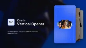 Kinetic Vertical Opener After Effects Template