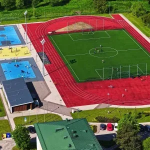 Aerial Sports Complex Riga Stock Footage Aerial Sports Complex Riga Stock Footage