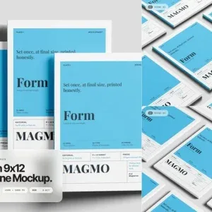 9×12 magazine Photoshop Mockup 9×12 magazine Photoshop Mockup