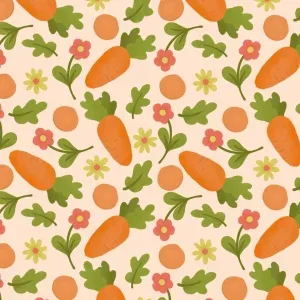 Carrot Garden Blooming Pattern Carrot Garden Blooming Pattern