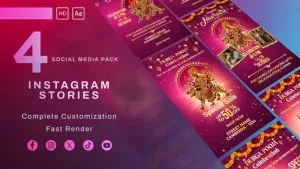 Navaratri Durga Instagram Stories After Effects Template