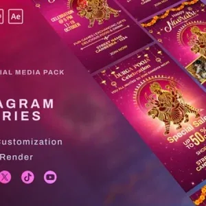 Navaratri Durga Instagram Stories After Effects Template Navaratri Durga Instagram Stories After Effects Template
