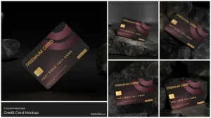 3D Credit Card Dark Stone After Effects Template 3D Credit Card Dark Stone After Effects Template