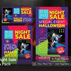 Halloween Night Sale Social Media After Effects Template Halloween Night Sale Social Media After Effects Template