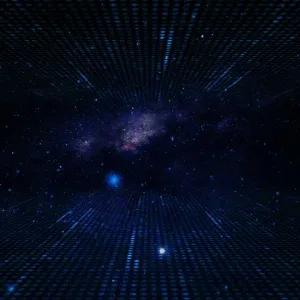موشن جرافيك نفق كوني شبكة النقاط الرقمية الزرقاء موشن جرافيك نفق كوني شبكة النقاط الرقمية الزرقاء
