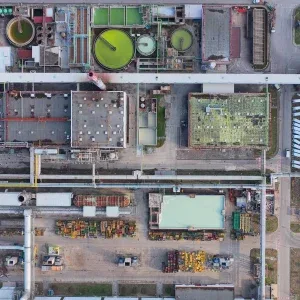 Aerial Industrial Complex Italy Stock Footage Aerial Industrial Complex Italy Stock Footage