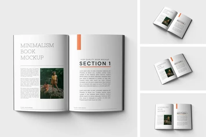 book page Photoshop Mockup