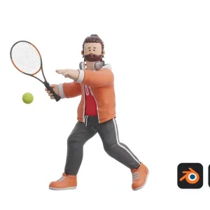 Man Playing Tennis Balls Illustration Man Playing Tennis Balls Illustration