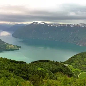 Mount Molden Fjord Norway Aerial View Stock Footage Mount Molden Fjord Norway Aerial View Stock Footage