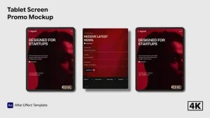 3D Tablet Screen Promo After Effects Template 3D Tablet Screen Promo After Effects Template