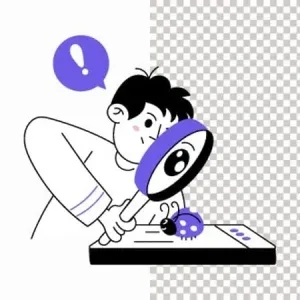 Animated Person Debugging Software Motion Graphics Animated Person Debugging Software Motion Graphics
