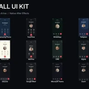 Mobile Call UI Kit Premiere Pro Template Mobile Call UI Kit Premiere Pro Template