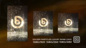 Golden Particles Luxury Logo After Effects Template