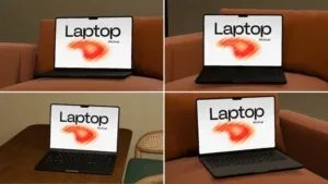 Realistic Laptop Living Room After Effects Template