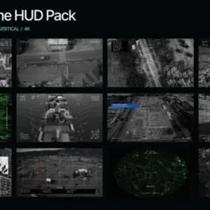 Tactical drone HUD overlays After Effects Template Tactical drone HUD overlays After Effects Template