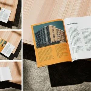 landscape magazine Photoshop Mockup landscape magazine Photoshop Mockup