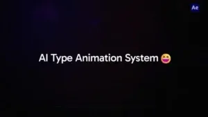 AI Kinetic Typography Animation After Effects Template