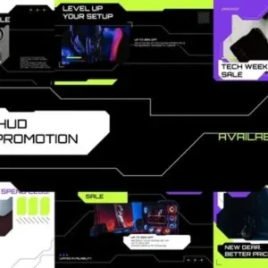 Glitch HUD Sales Promotion After Effects Template Glitch HUD Sales Promotion After Effects Template