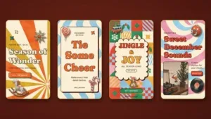 Groovy Christmas stories After Effects Template